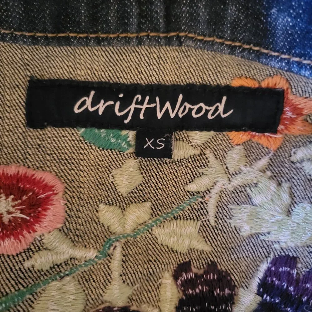 Driftwood Embroidered Jean Jacket - Picture 6 of 7